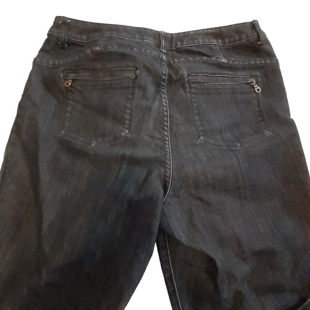 Chicos Platinum Womens Denim Jeans 5 pocket Straight Leg Size 2 Spring Summer - Picture 2 of 14